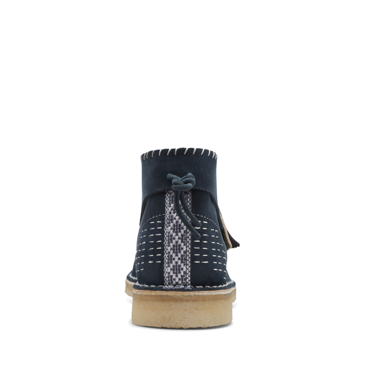 Clarks Originals Desert Boot Women's Navy Sashiko Textile 26168787 — top view