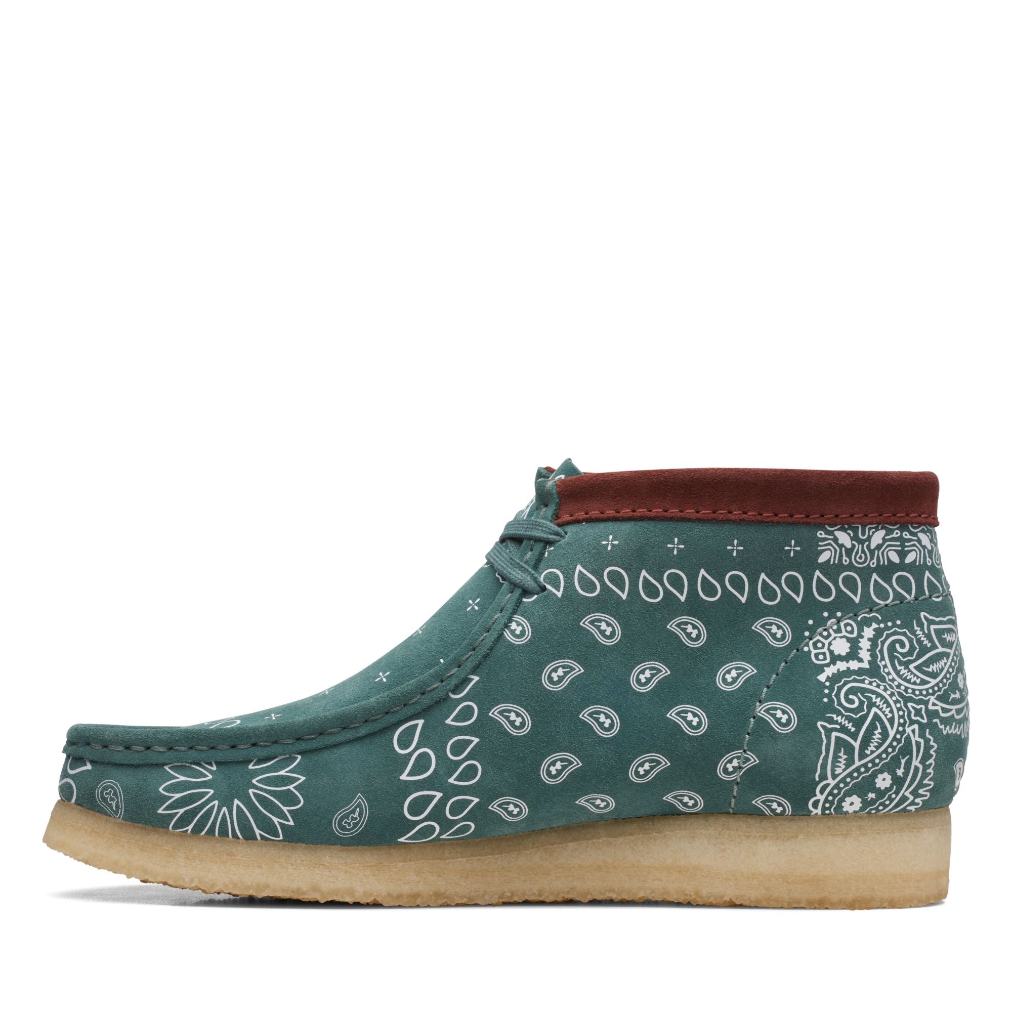 Clarks Originals Wallabee Boot Men's Green Paisley