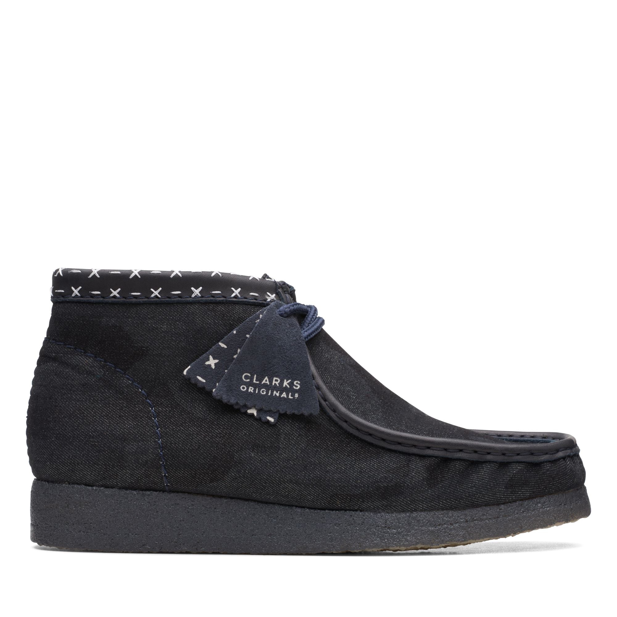 Clarks Originals Wallabee Boot Men's Denim Blue Syn
