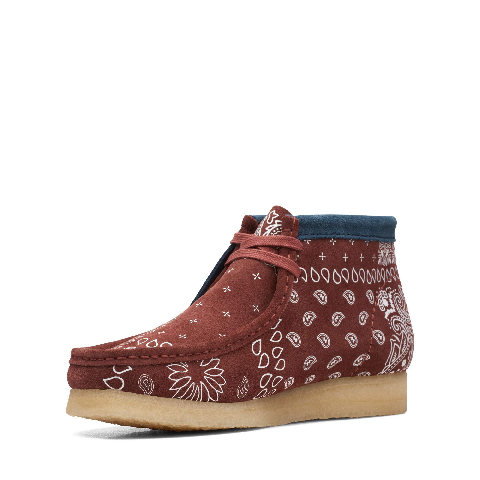 Clarks Originals Wallabee Boot Men's Brick Paisley
