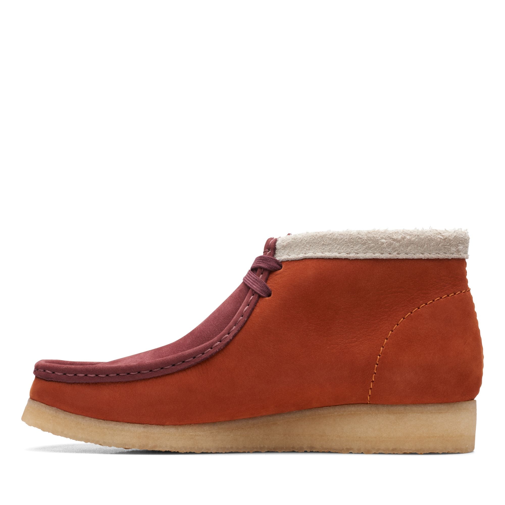 Clarks Originals Wallabee Boot Men's Drk Orange Combi