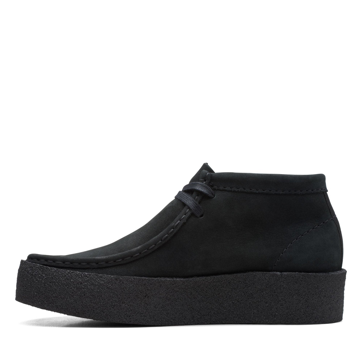 Clarks Originals Wallabee Cup Women's Black Leather 26168980 — detail view