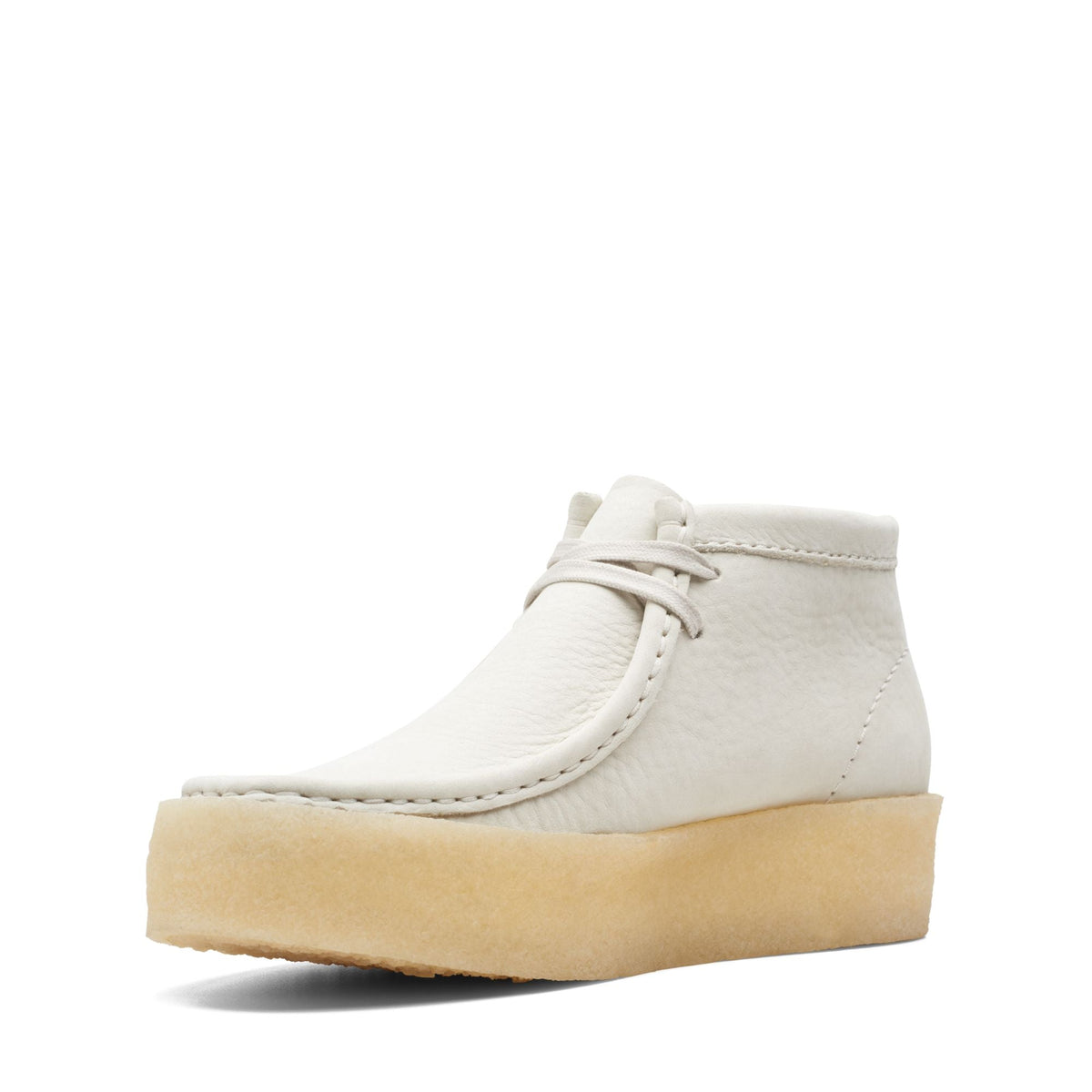 Clarks Originals Wallabee Cup Bt Women's White Nubuck 26168988 — sole view
