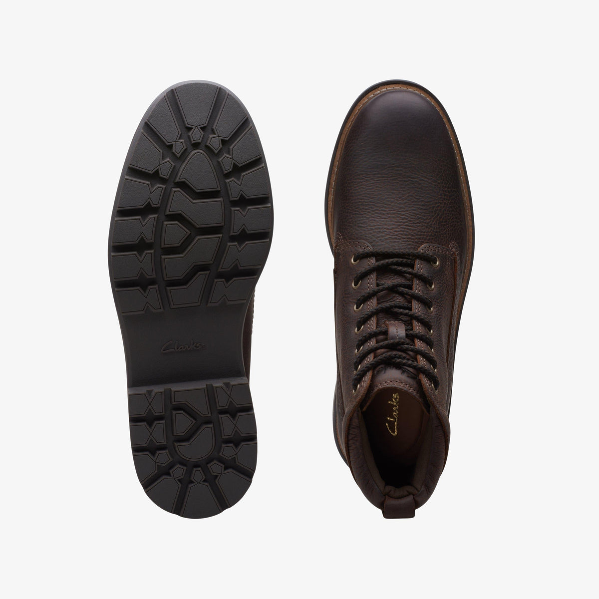 Clarks Craftdale 2 Hi Men's Brown Leather 26169002 — top view