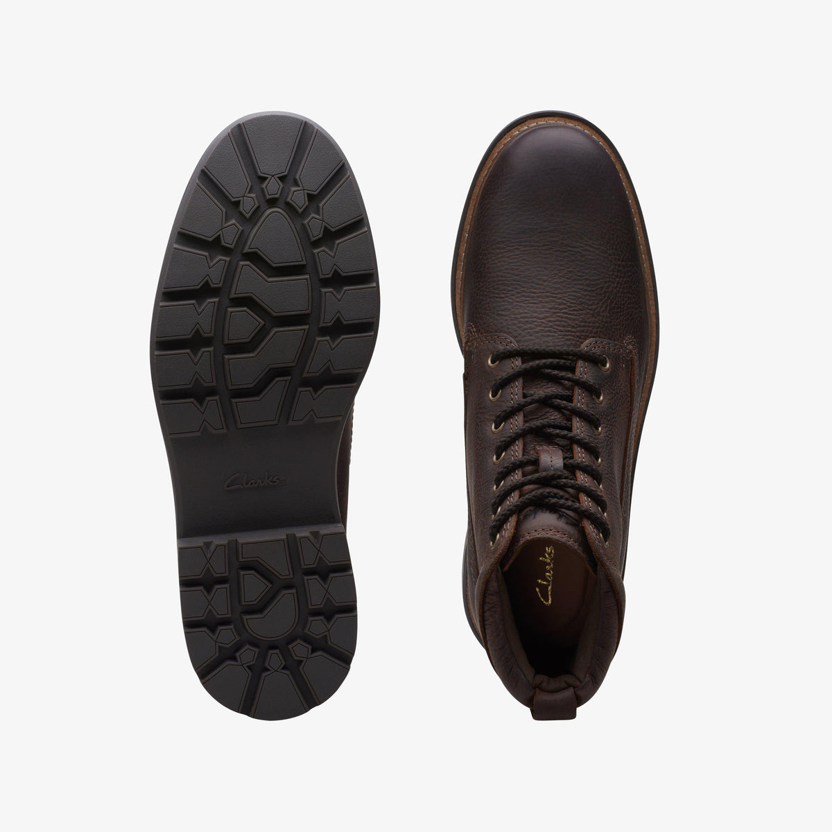 Clarks Craftdale 2 Hi Men's Brown Leather 26169002 — top view