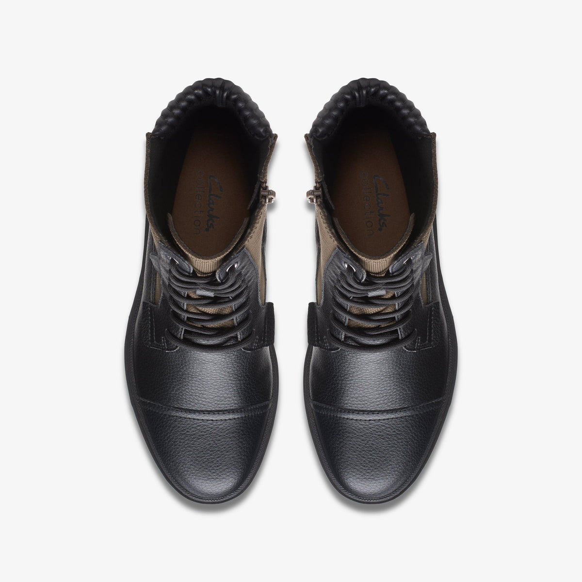 Clarks Calla Charm Women's Black Combi Leather 26169146 — top view