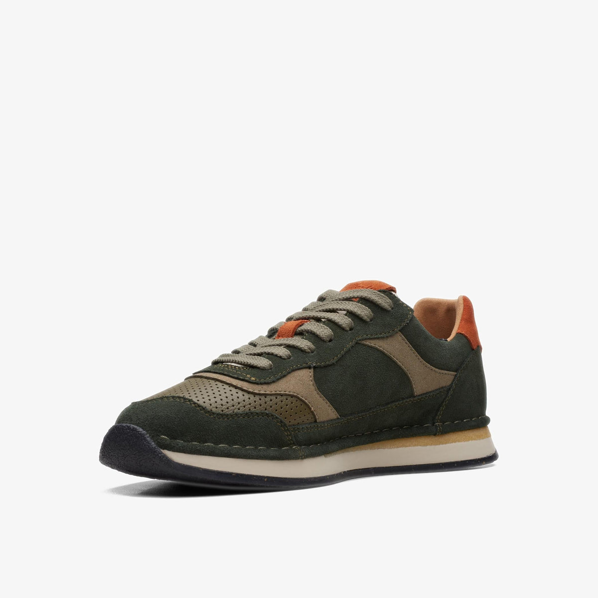 Clarks Craft Run Tor Men's Olive Combination 26169229 — sole view