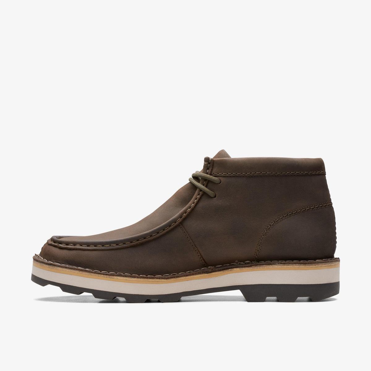 Clarks Corston Wally WP Men's Olive Leather 26169525 — side view