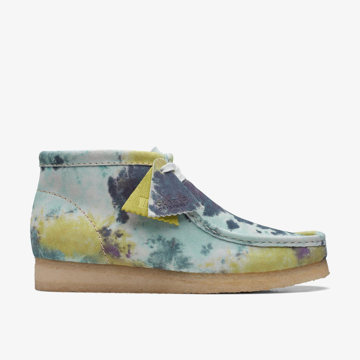 Clarks Originals Wallabee Boot Men's Turquoise Tiedye Suede 26169726