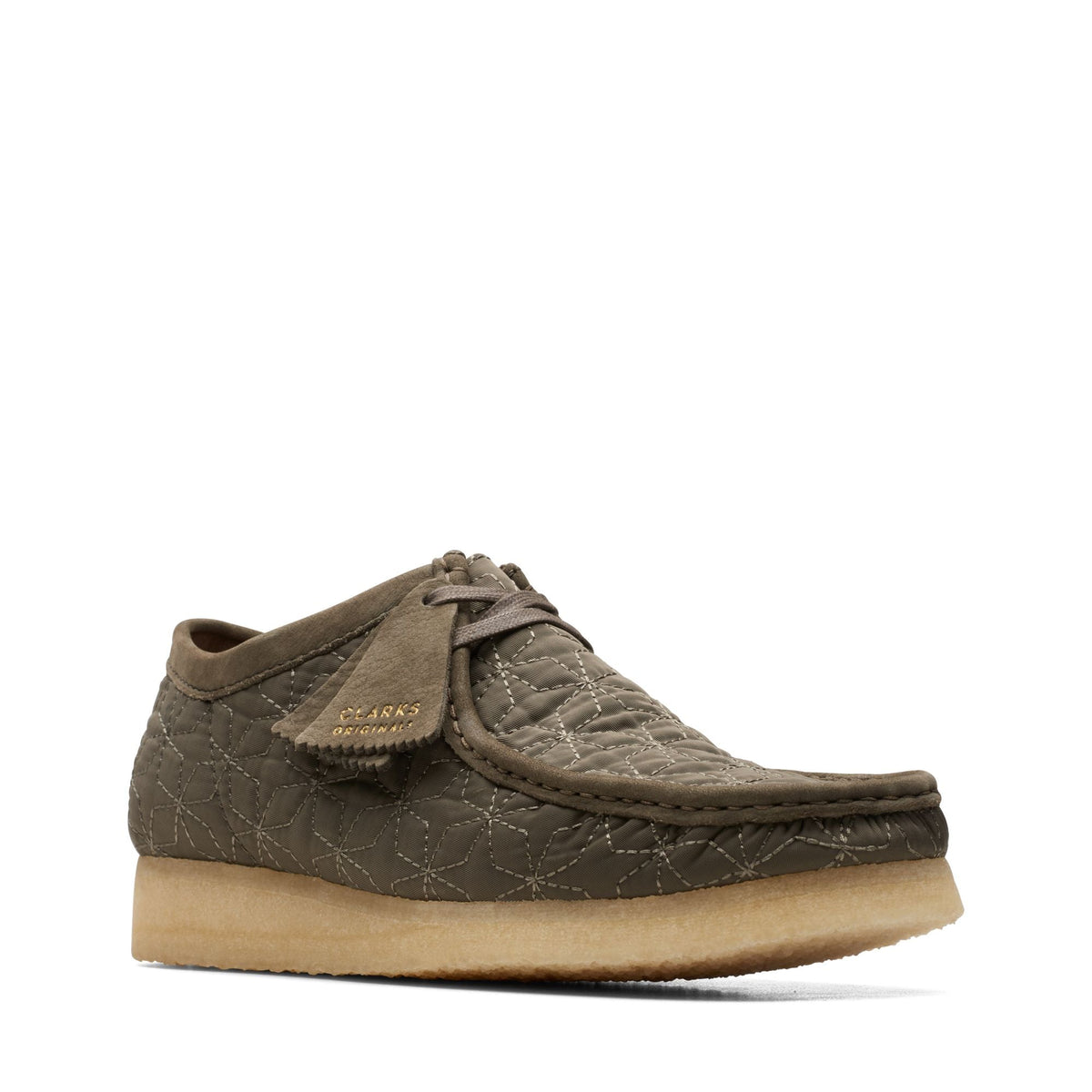 Clarks Originals Wallabee Men's OLIVE COMBI 26169733 — side view