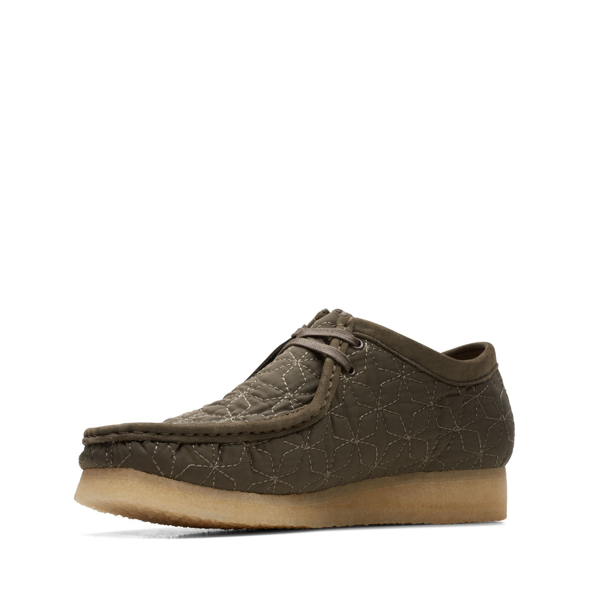 Clarks Originals Wallabee Men's OLIVE COMBI 26169733 — sole view