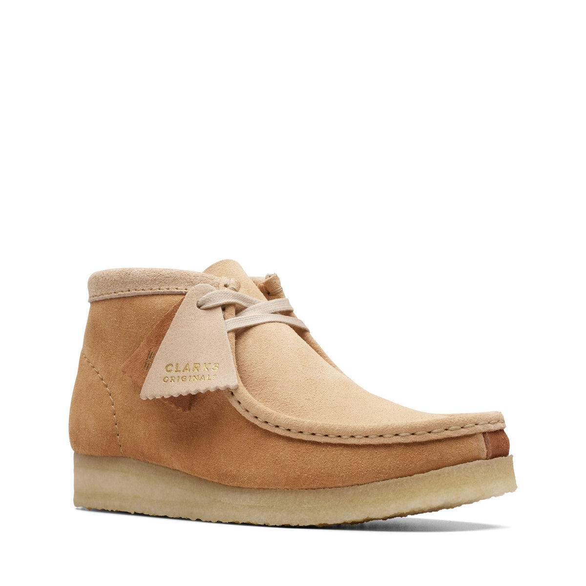 Clarks Originals Wallabee Boot Women's Tan Combi 26169841 — side view