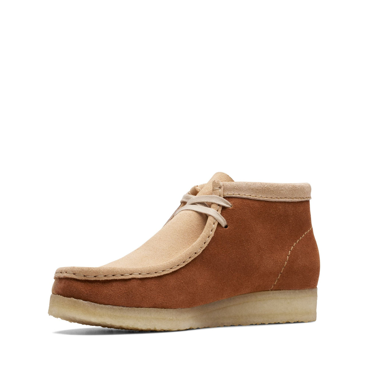 Clarks Originals Wallabee Boot Women's Tan Combi Suede 26169841 — sole view
