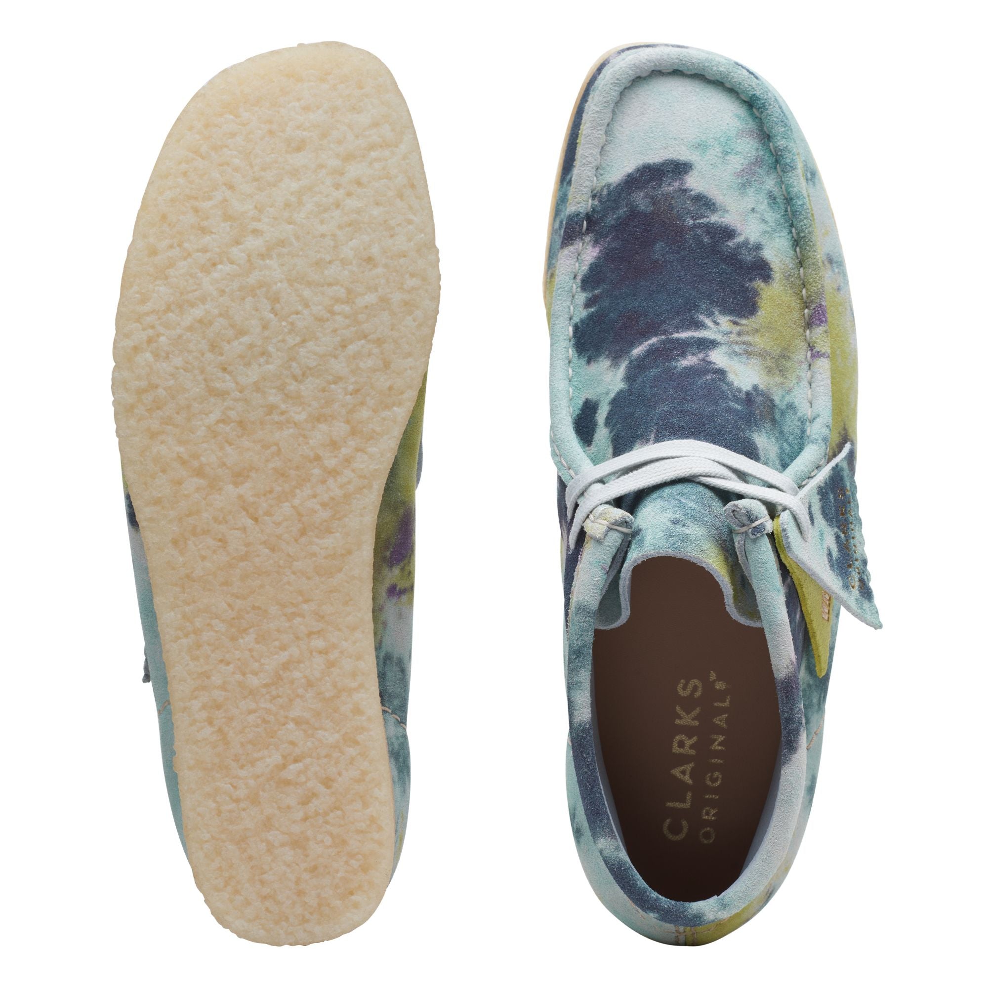 Clarks Originals Wallabee Boot Turquoise Tiedye Women's Turquoise Tie Dye