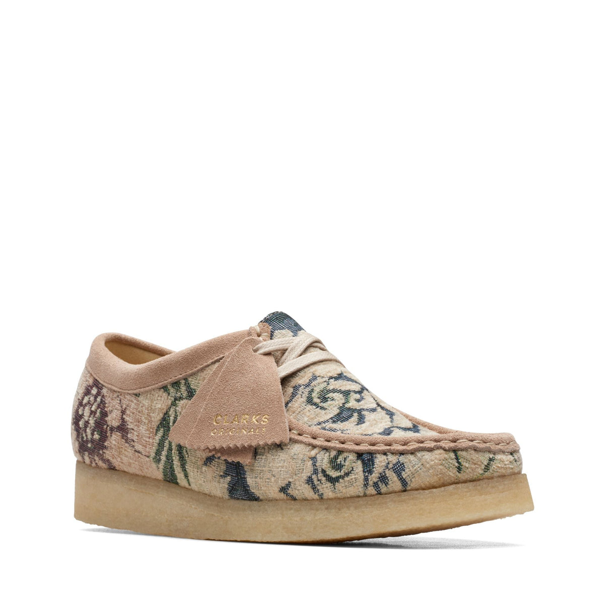 Clarks Originals Wallabee Women's Grey Floral 26169916 — side view