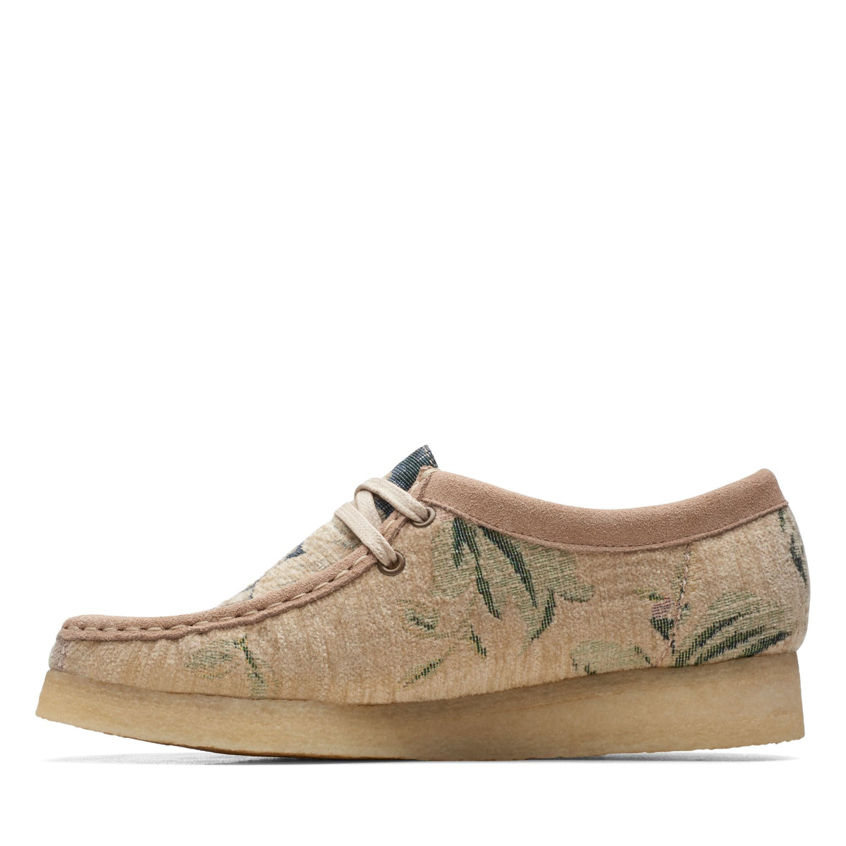 Clarks Originals Wallabee Women's Grey Floral Textile 26169916 — detail view