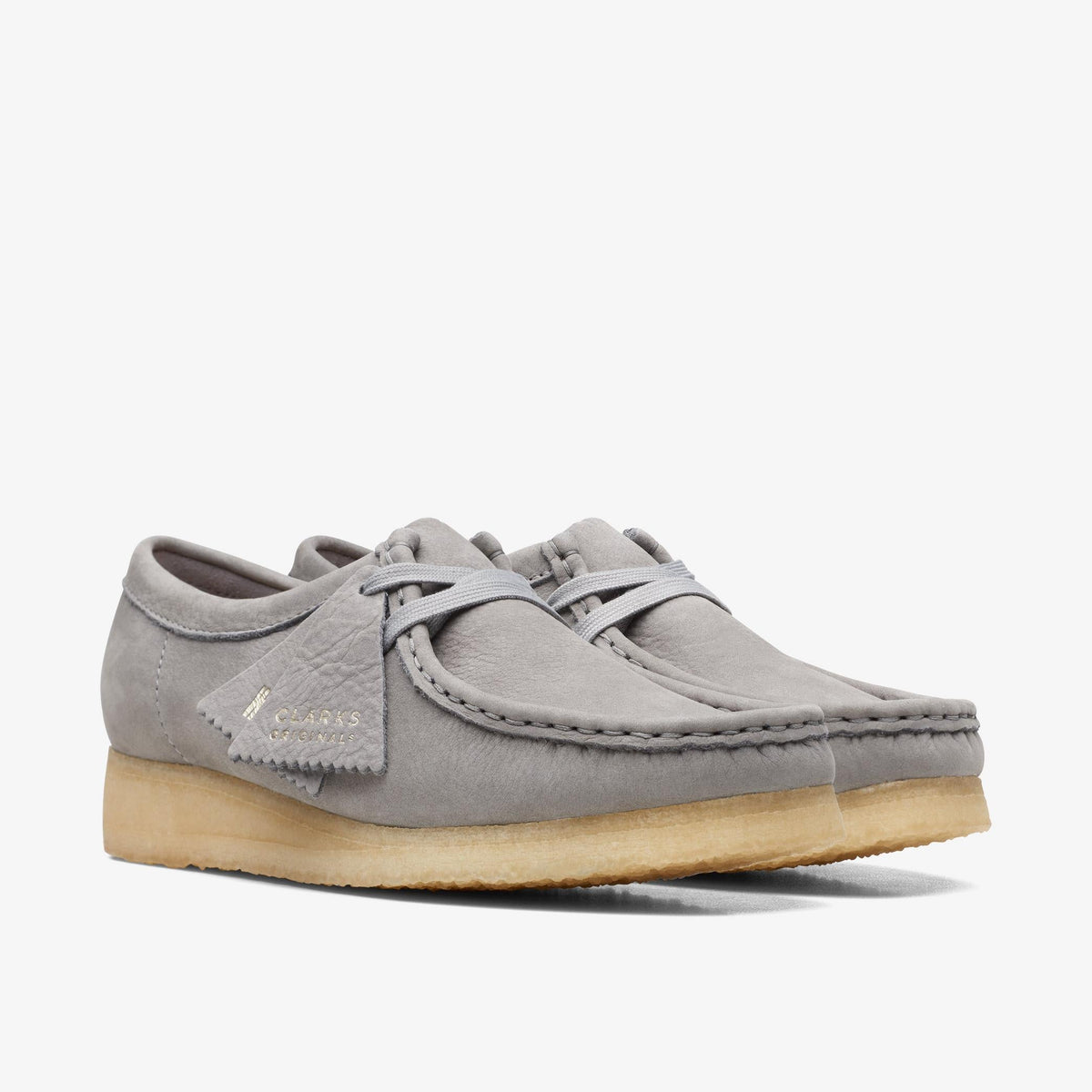 Clarks Originals Wallabee Women's Grey Nubuck 26169921 — sole view