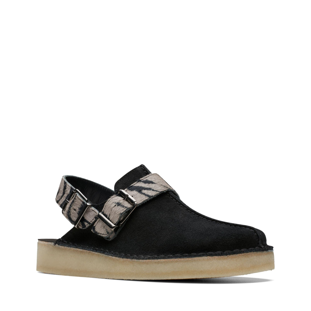 Clarks Originals Trek Mule Women's Zebra Print Suede/Calf Hair 26169974 — side view