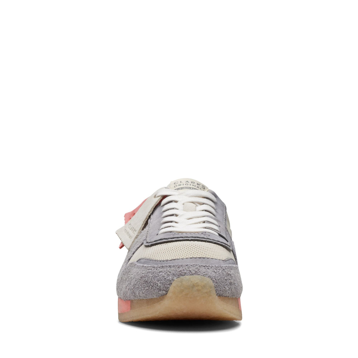 Clarks Originals Torrun Men's Grey White Suede and Mesh 26170028 — rear view