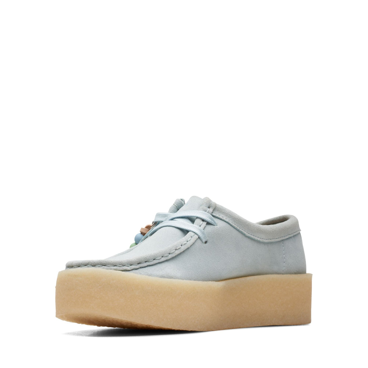 Clarks Originals Wallabee Cup Women's Blue Suede 26170042 — sole view
