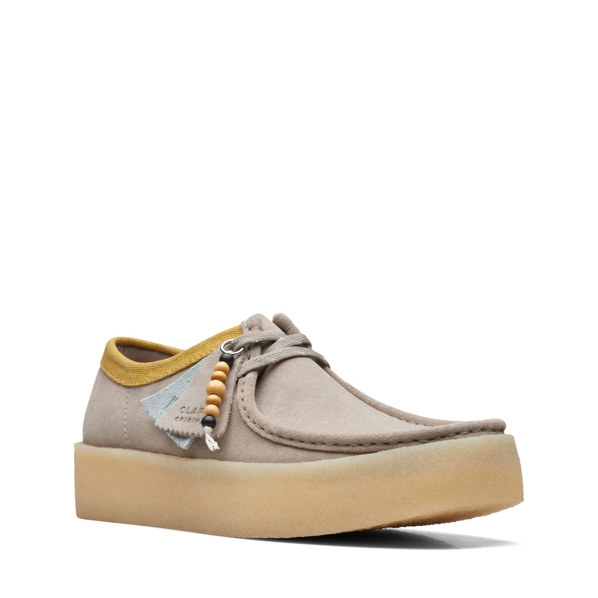 Clarks Originals Wallabee Men's Stone Grey Suede 26170043 — side view