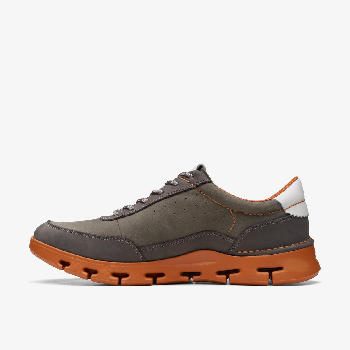 Clarks Nature X One Men's Dark Grey Combi Suede 26170629 — side view