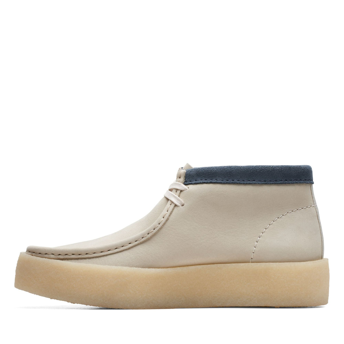 Clarks Originals Wallabee Cup Boot Men's White Nubuck 26171090 — detail view