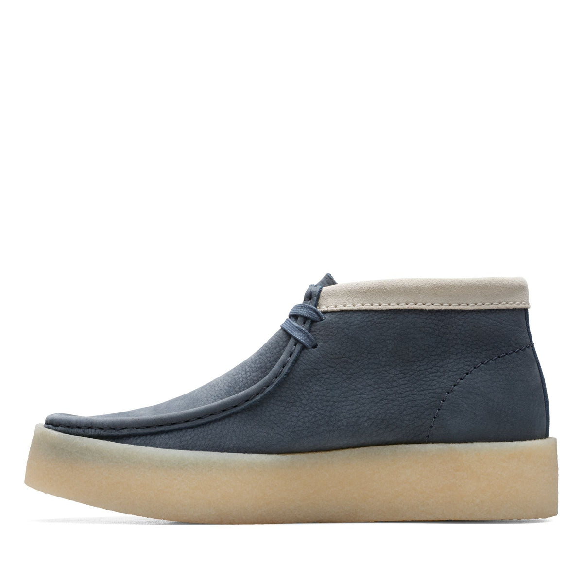 Clarks Originals Wallabee Cup Boot - Blue Nubuck Men's Blue Nubuck 26171091 — detail view