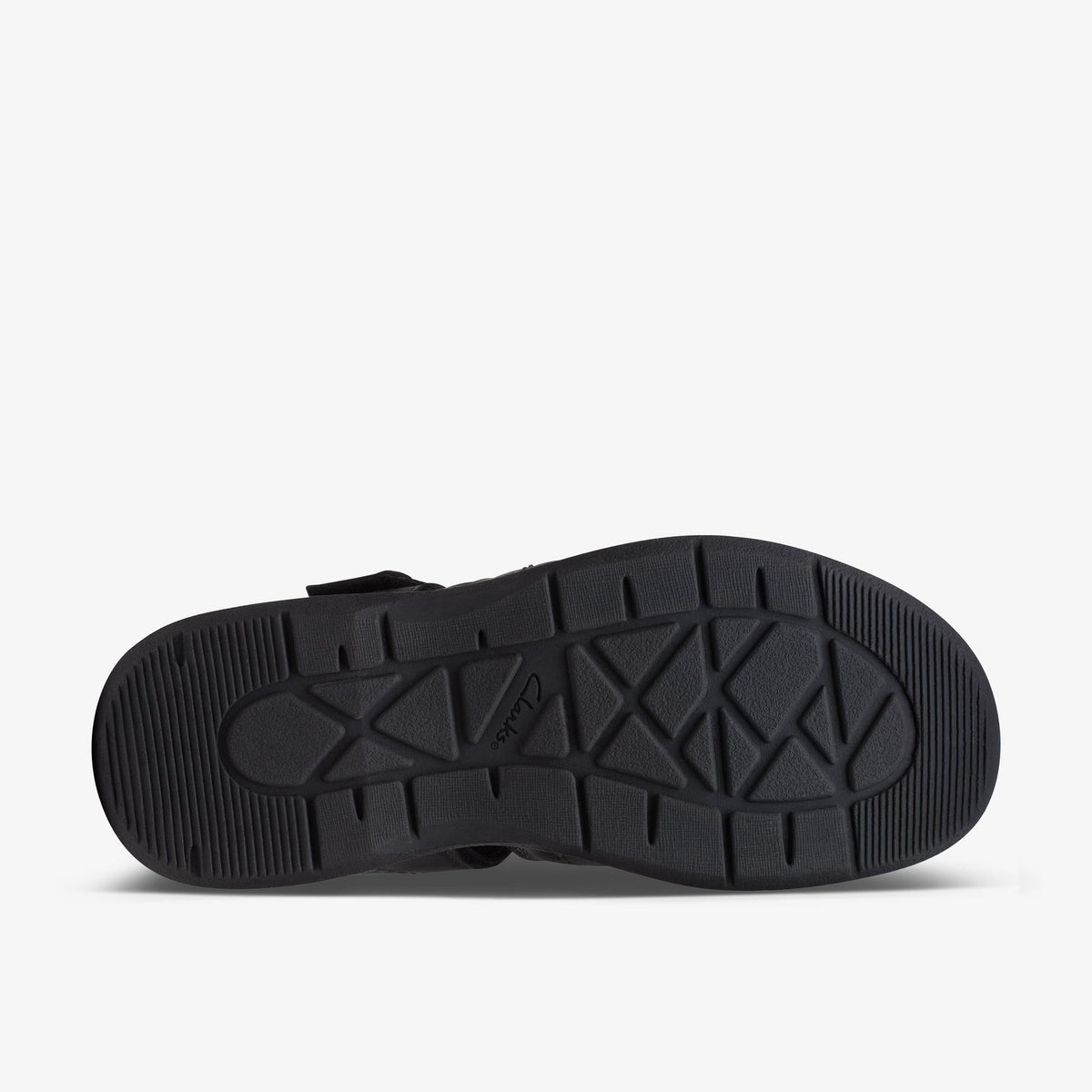 Clarks Walkford Fish Men's Black Tumbled Leather 26171793 — rear view