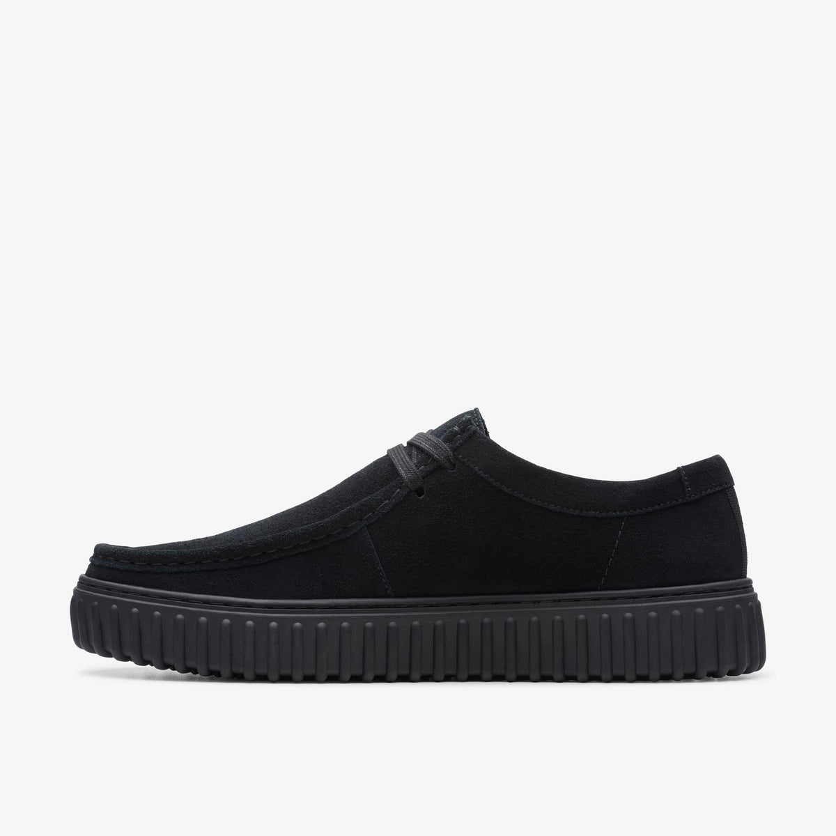 Clarks Torhill Lo Men's Black Suede 26172019 — side view
