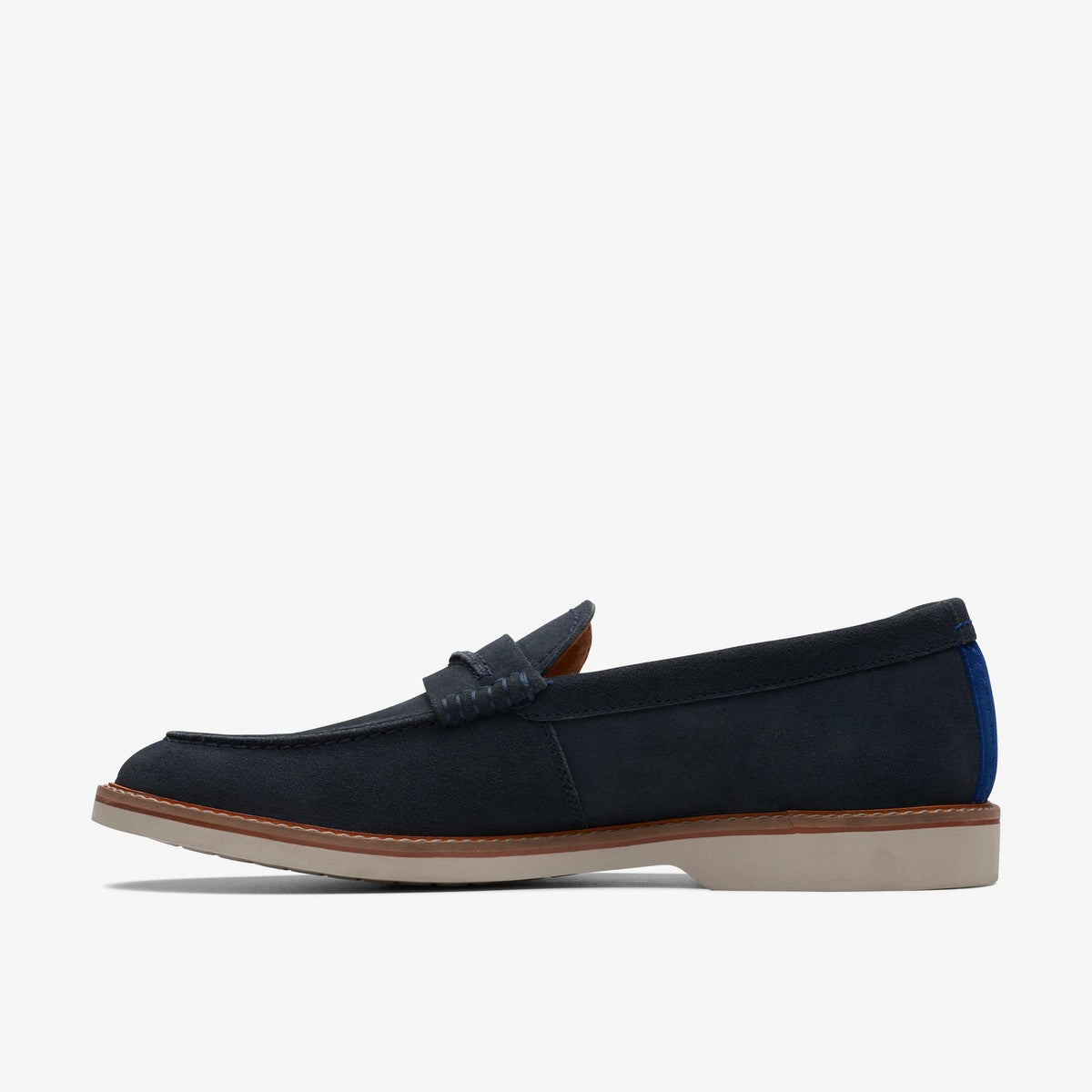 Clarks Atticus LT Slip Men's Navy Suede 26172441 — side view