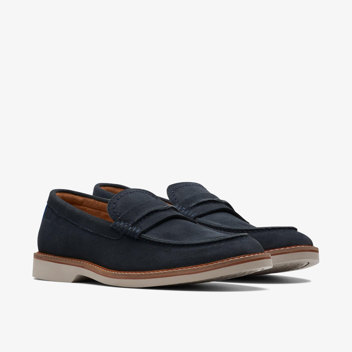 Clarks Atticus LT Slip Men's Navy Suede 26172441 — sole view