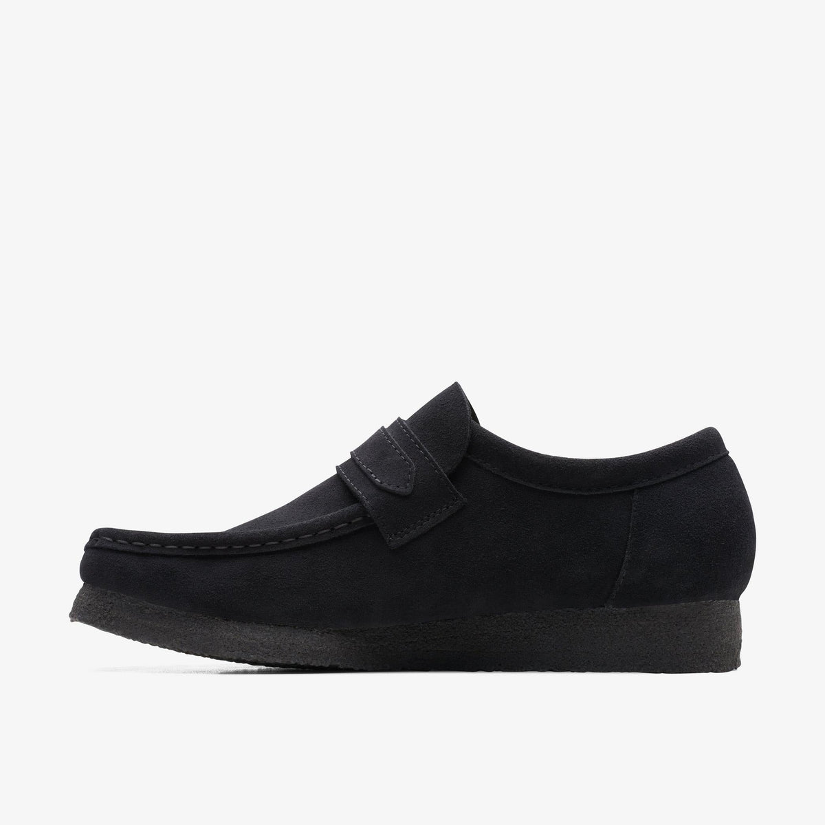 Clarks Originals Wallabee Loafer Men's Black Suede 26172503 — side view