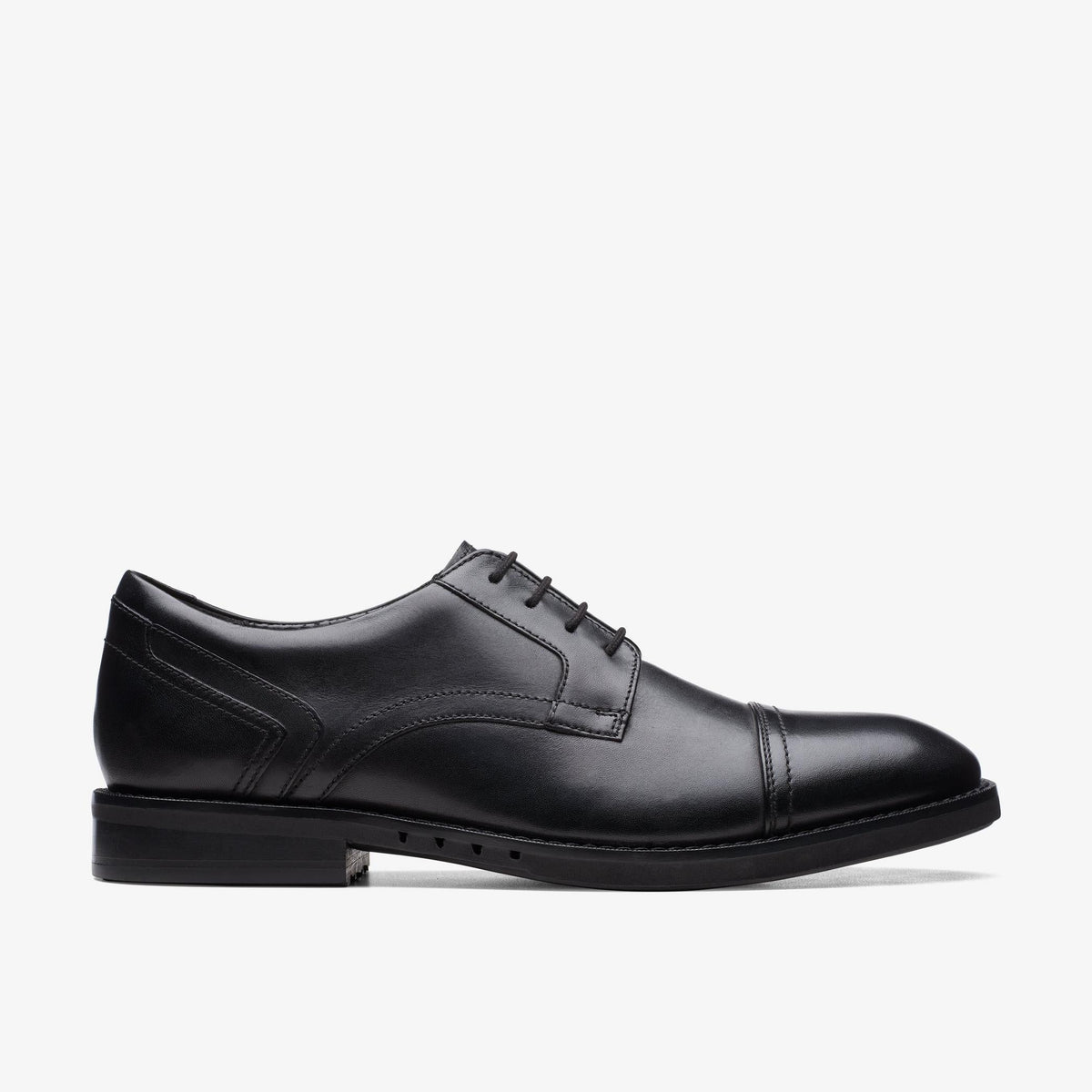 Clarks Un Hugh Cap Men's Black Leather 26172836