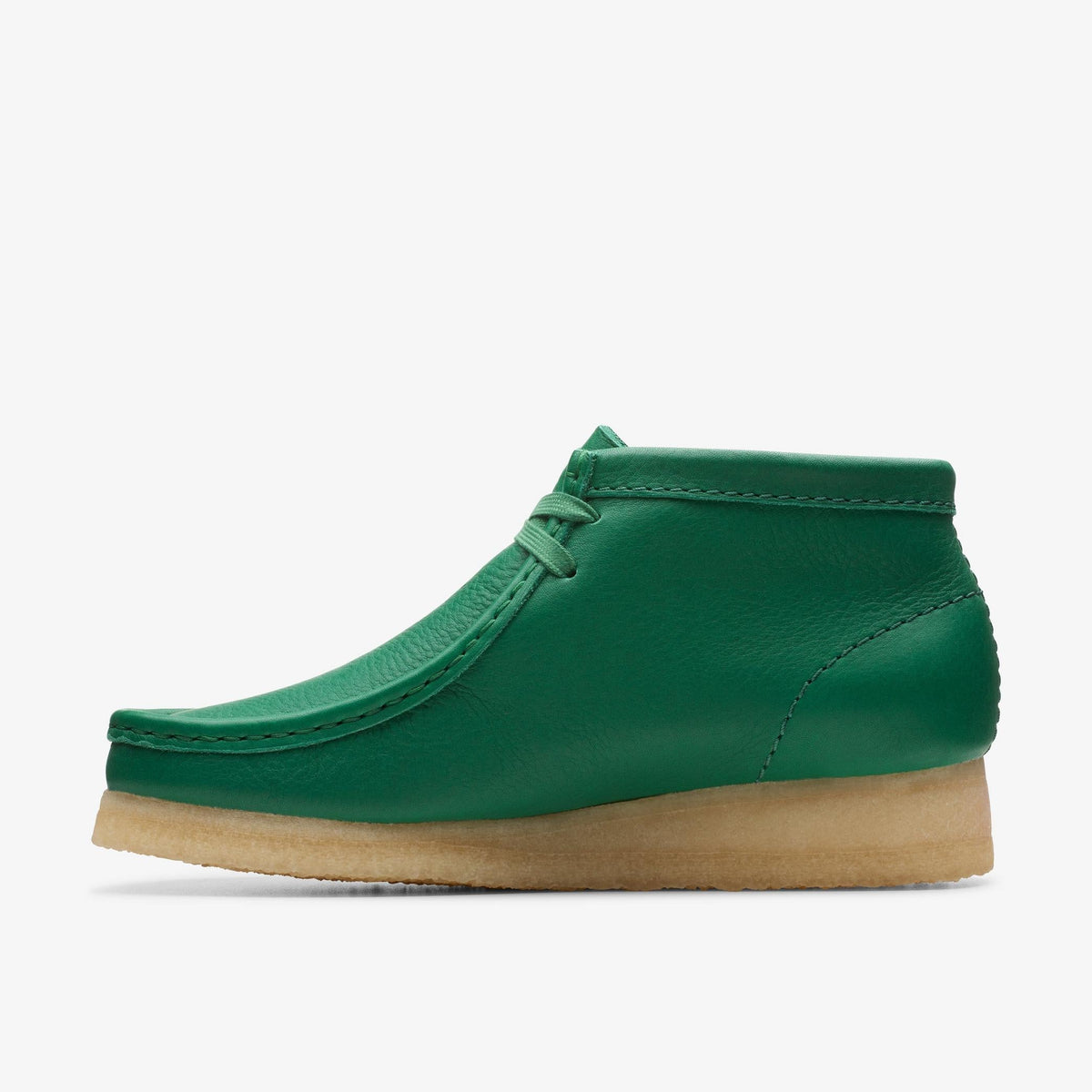 Clarks Originals Wallabee Boot Women's Cactus Green Leather 26173234 — side view