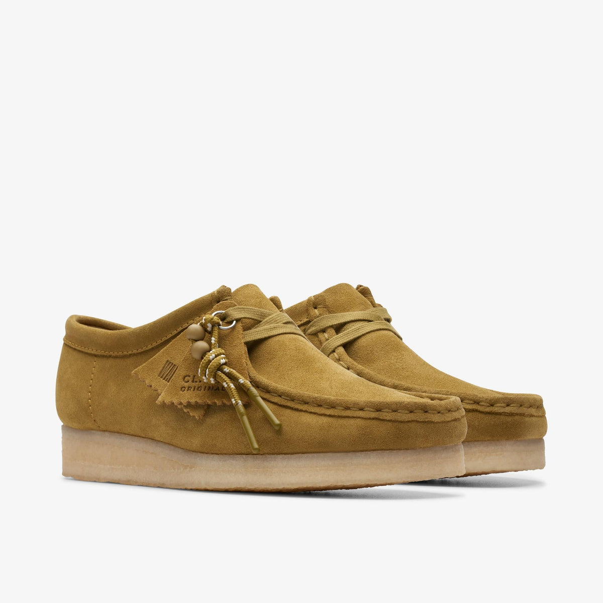 Clarks Originals Wallabee Women's Mid Green Suede 26173241 — sole view