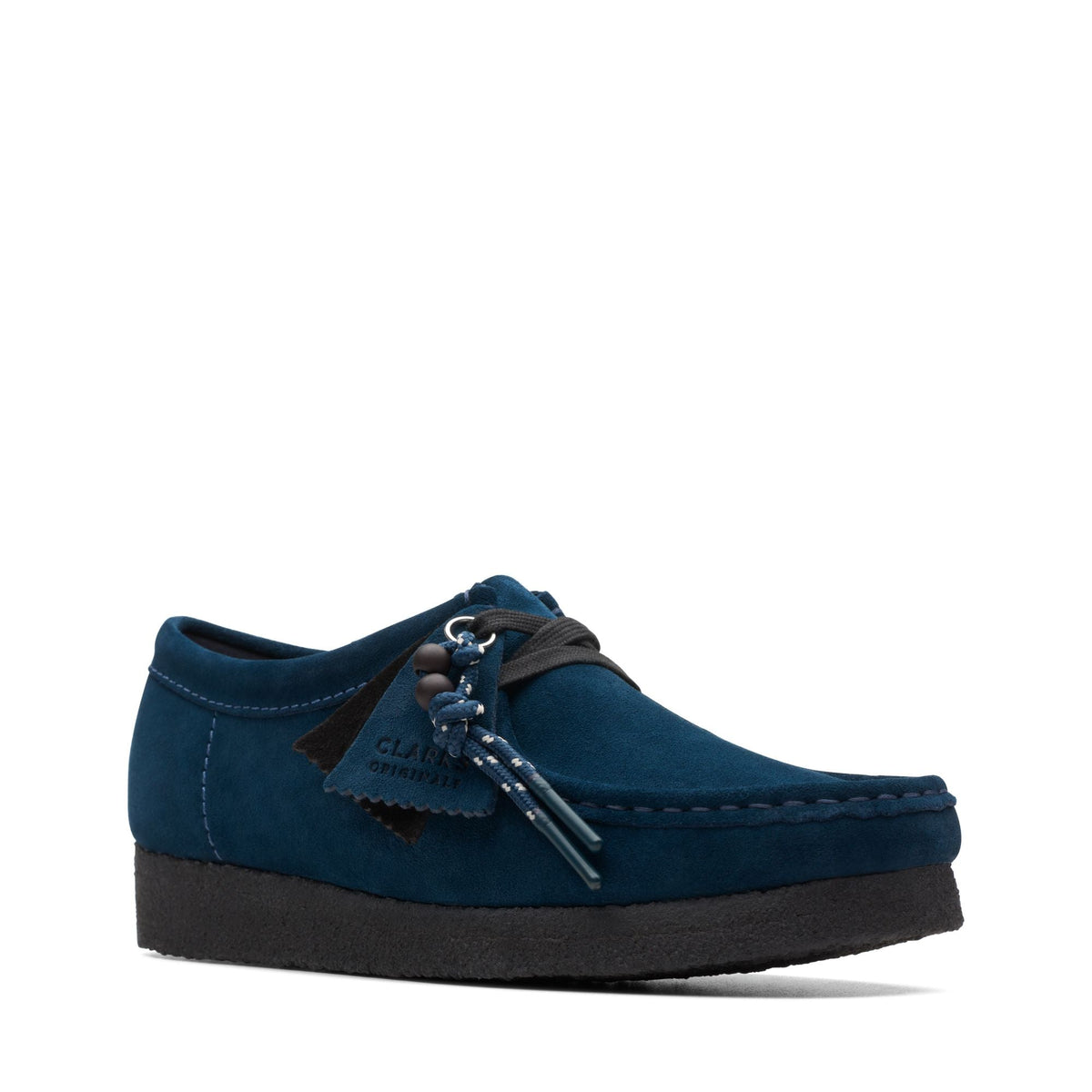 Clarks Originals Wallabee Women's Deep Blue Suede 26173243 — side view
