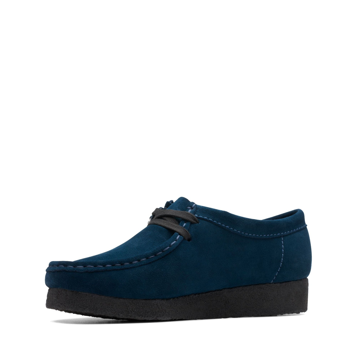 Clarks Originals Wallabee Women's Deep Blue Suede 26173243 — sole view