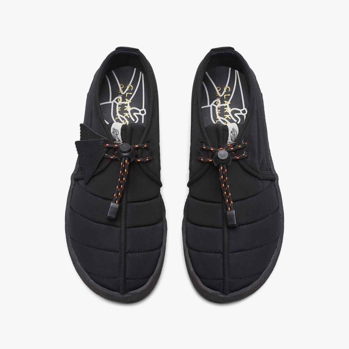 Clarks Originals Trek Cup Men's Black Quilted 26173313 — top view