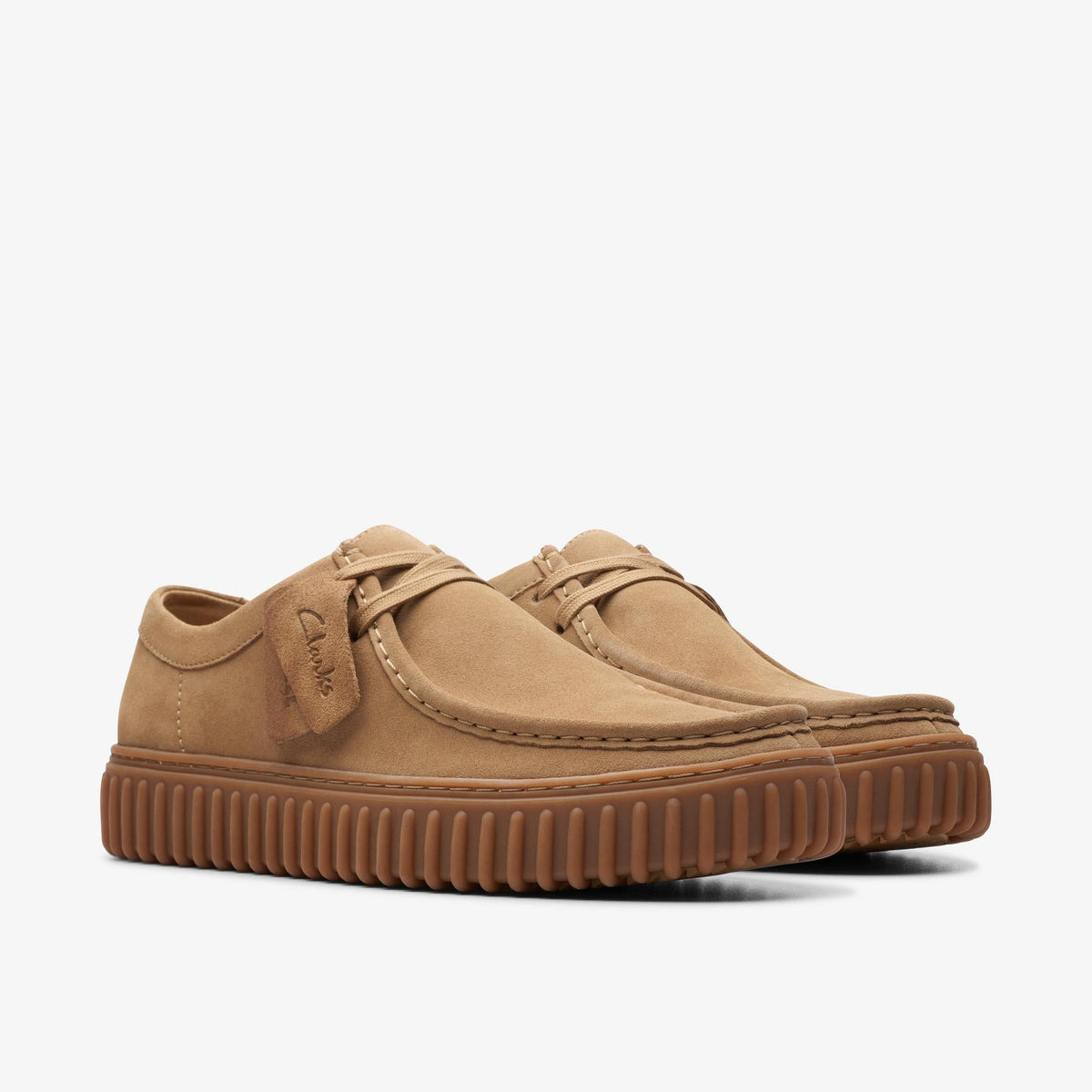 Clarks Torhill Lo Men's Dark Sand Suede 26173471 — sole view
