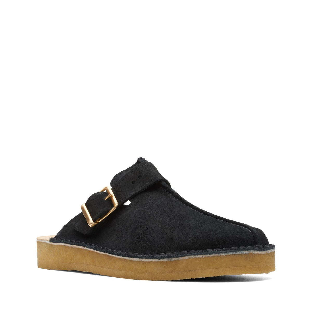 Clarks Originals Trek Mule Men's Black Suede 26173522 — side view