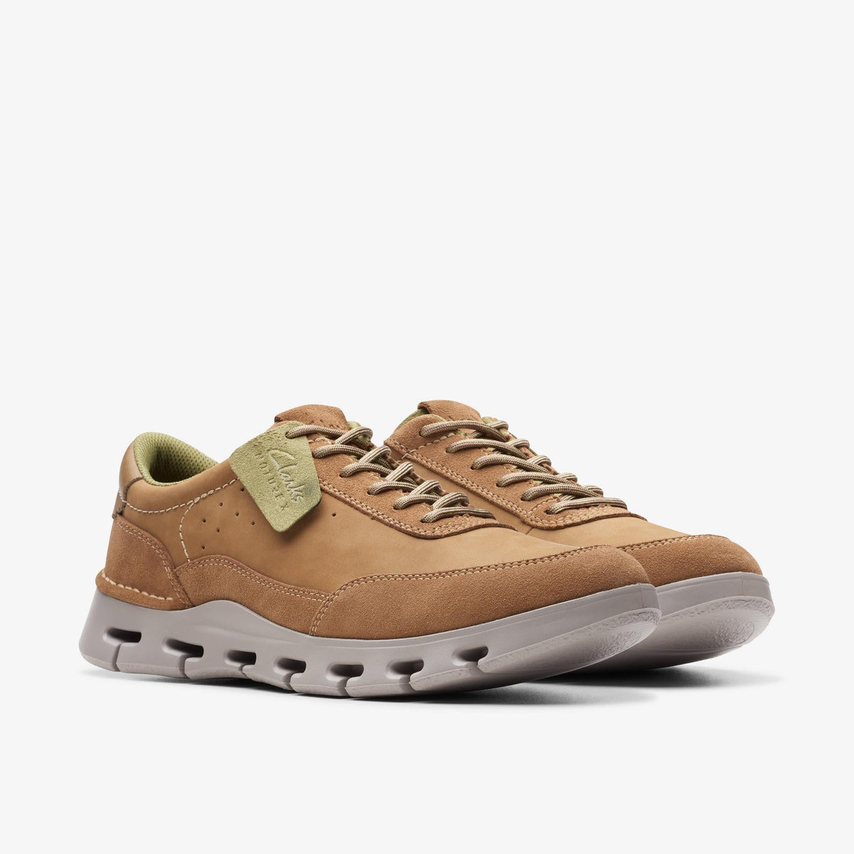 Clarks Nature X One Men's Dark Sand Nubuck 26173583 — sole view