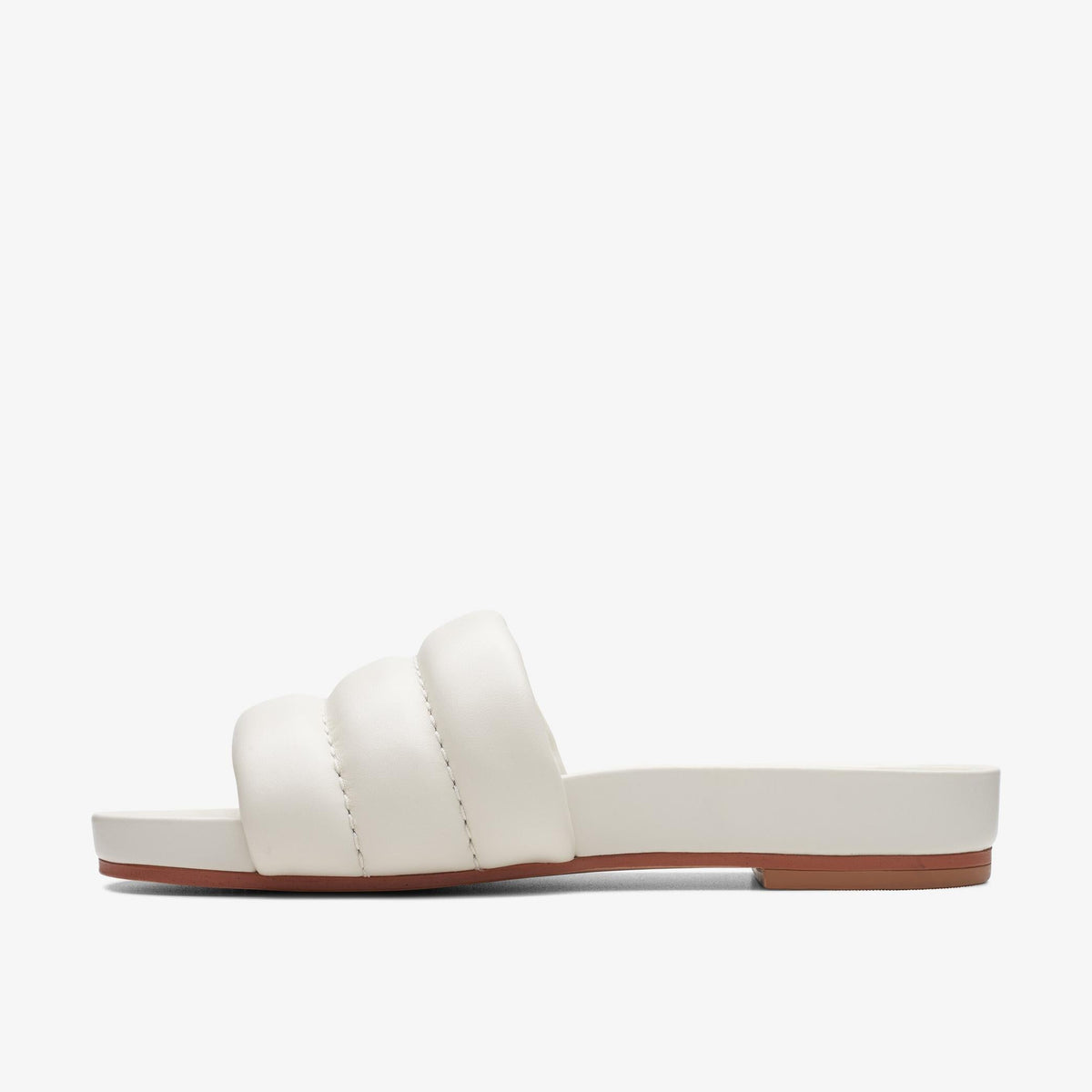 Clarks Pure Soft Women's Off White Leather 26173701 — side view