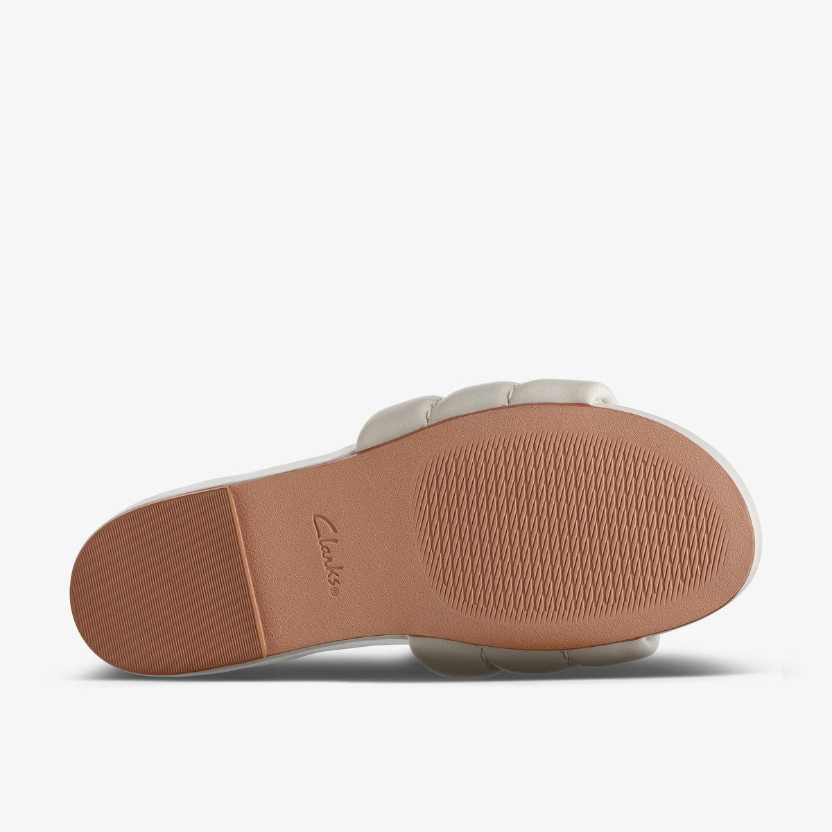 Clarks Pure Soft Women's Off White Leather 26173701 — rear view