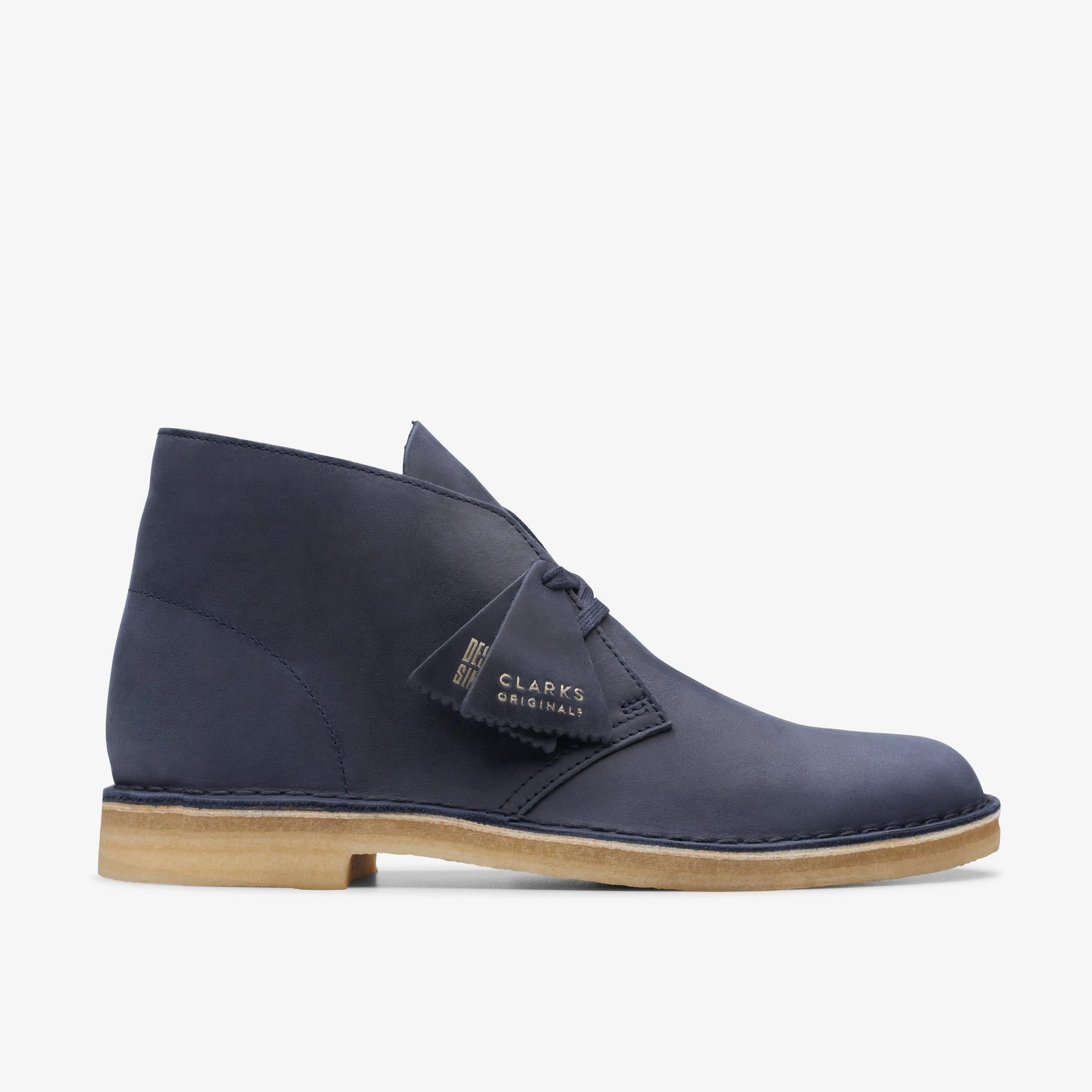 Clarks Originals Desert Boot Navy Men's Navy Leatherrherther