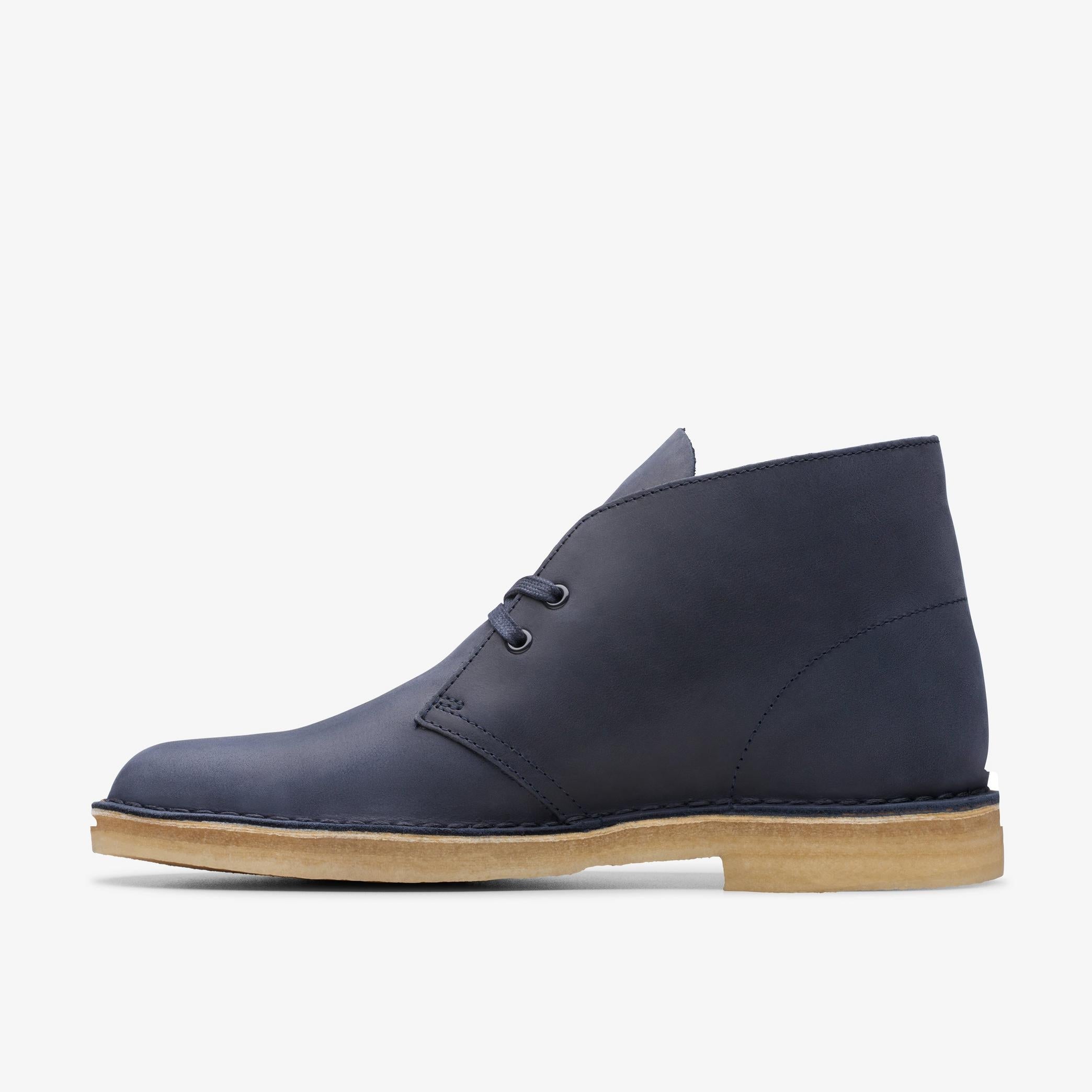 Clarks Originals Desert Boot Navy Men's Navy Leatherrherther
