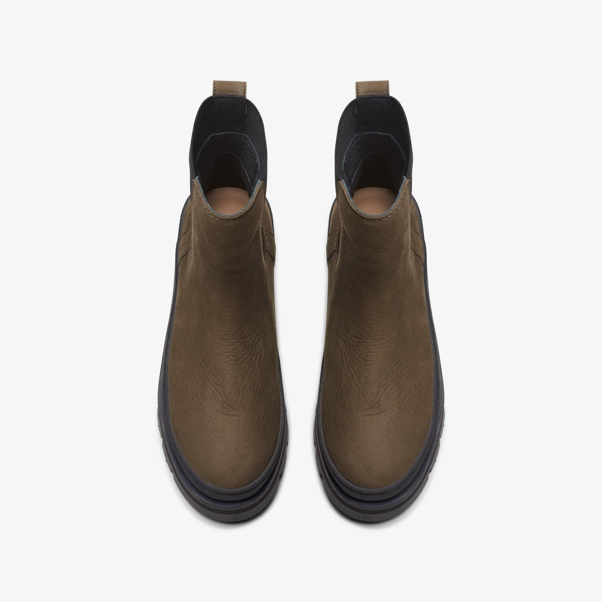 Clarks Orianna2 Top Women's Dark Olive Nubuck 26174064 — top view