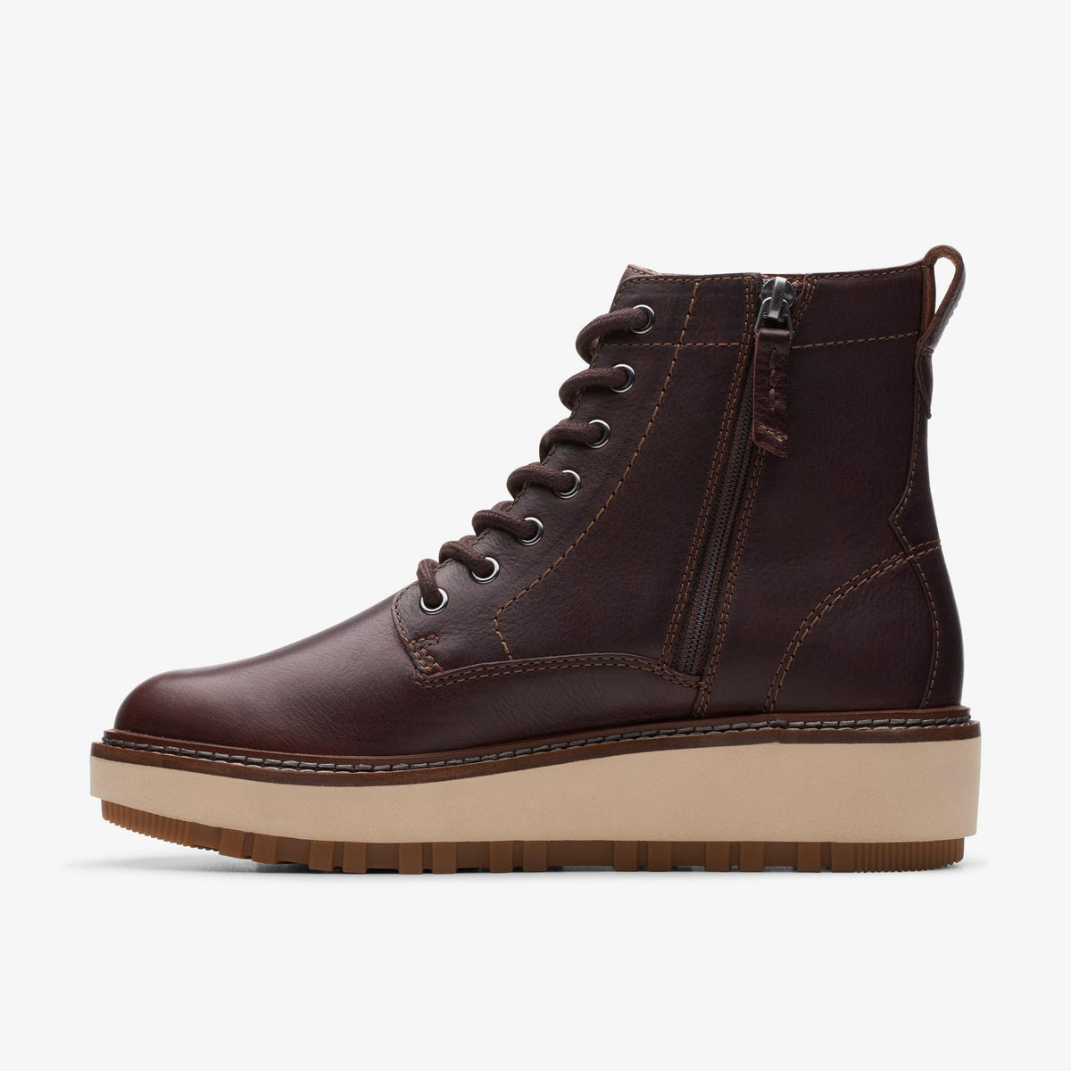 Clarks Orianna W Lace Women's Dark Brown Leather 26174799 — side view