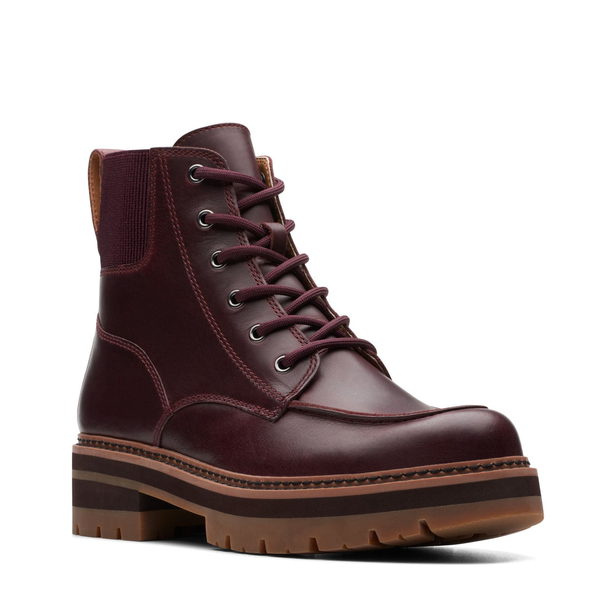 Clarks Orianna Mid Women's Red Leather 26174812 — side view
