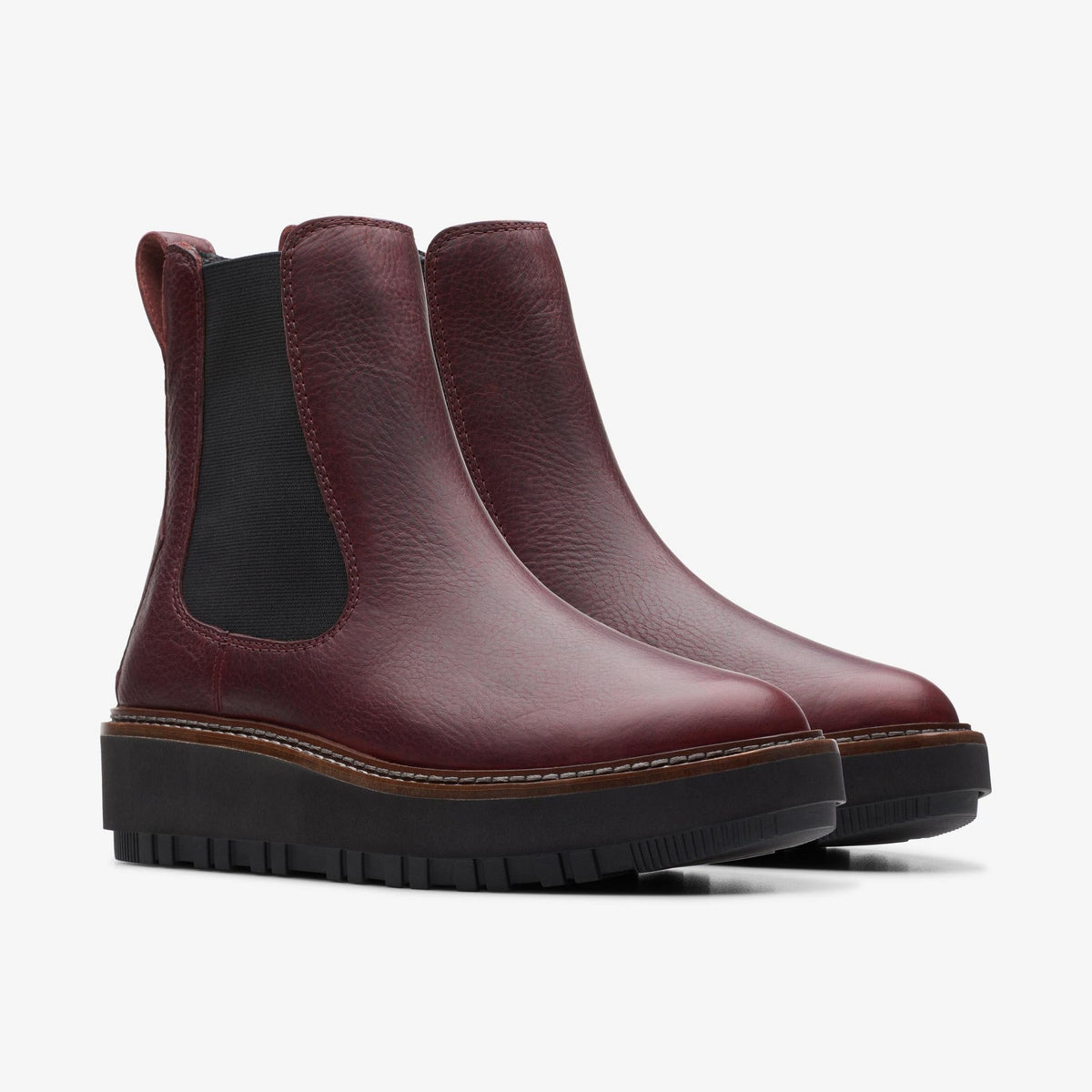 Clarks Orianna W Up Women's Burgundy Leather 26174822 — sole view